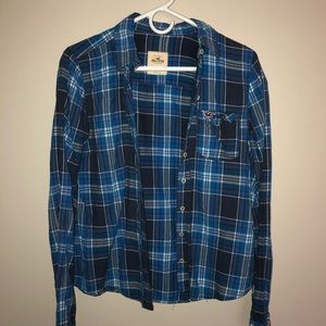 red, white, and blue flannel